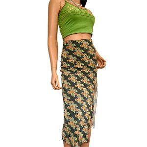 Urban Outfitters Women's Orange and Grey Skirt